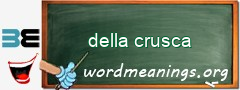 WordMeaning blackboard for della crusca